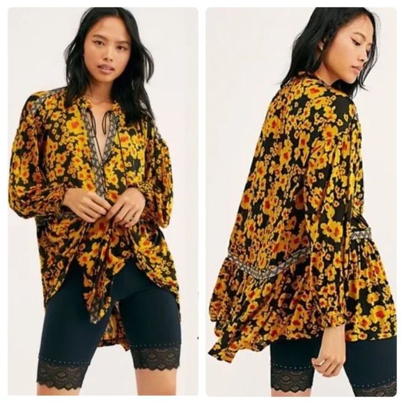 Free People Dresses & Skirts - Free People love Letter Printed Balloon 🎈 Top